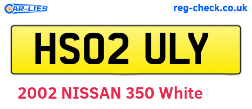HS02ULY are the vehicle registration plates.