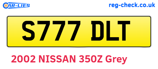 S777DLT are the vehicle registration plates.