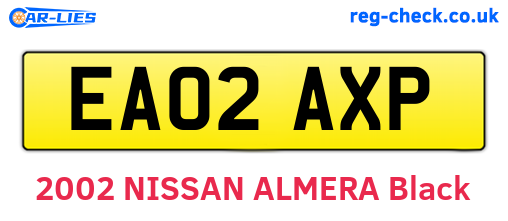 EA02AXP are the vehicle registration plates.