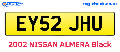 EY52JHU are the vehicle registration plates.