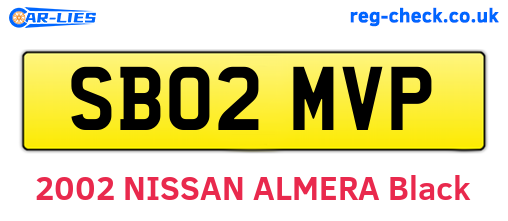SB02MVP are the vehicle registration plates.