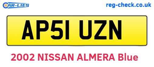 AP51UZN are the vehicle registration plates.