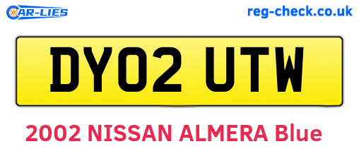 DY02UTW are the vehicle registration plates.