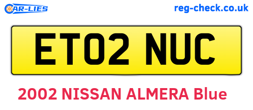 ET02NUC are the vehicle registration plates.