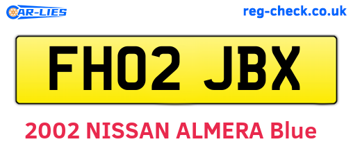 FH02JBX are the vehicle registration plates.