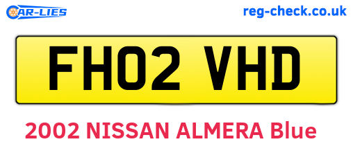 FH02VHD are the vehicle registration plates.
