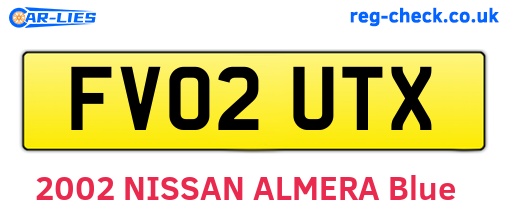 FV02UTX are the vehicle registration plates.