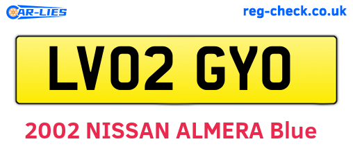 LV02GYO are the vehicle registration plates.