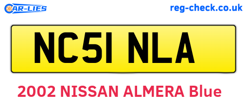 NC51NLA are the vehicle registration plates.