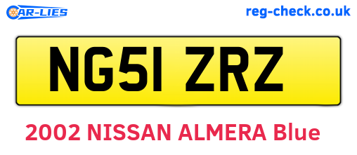 NG51ZRZ are the vehicle registration plates.