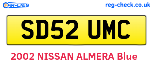 SD52UMC are the vehicle registration plates.