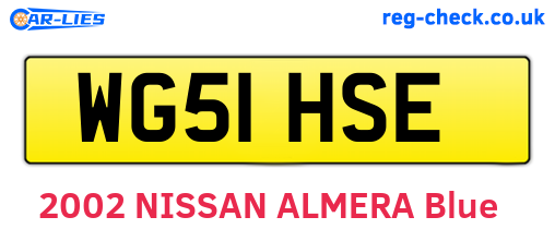 WG51HSE are the vehicle registration plates.