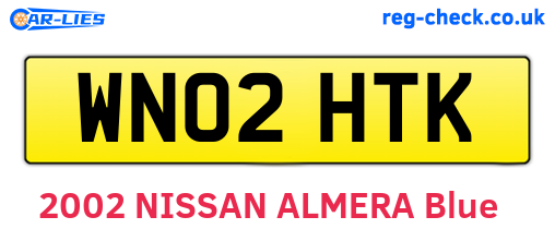 WN02HTK are the vehicle registration plates.