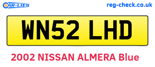 WN52LHD are the vehicle registration plates.