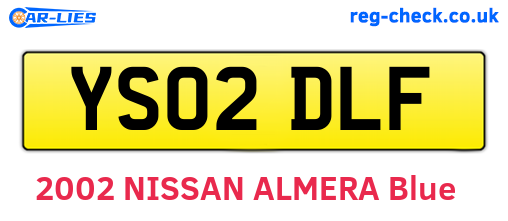 YS02DLF are the vehicle registration plates.