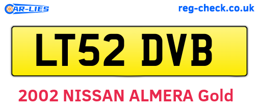 LT52DVB are the vehicle registration plates.