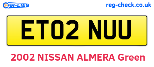 ET02NUU are the vehicle registration plates.