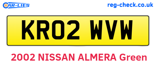 KR02WVW are the vehicle registration plates.