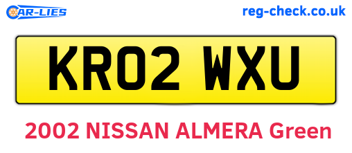 KR02WXU are the vehicle registration plates.