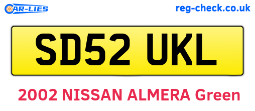 SD52UKL are the vehicle registration plates.