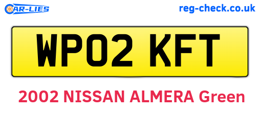 WP02KFT are the vehicle registration plates.