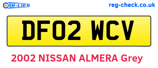 DF02WCV are the vehicle registration plates.