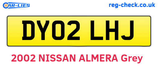 DY02LHJ are the vehicle registration plates.