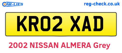 KR02XAD are the vehicle registration plates.