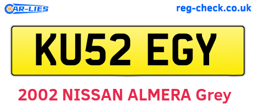 KU52EGY are the vehicle registration plates.