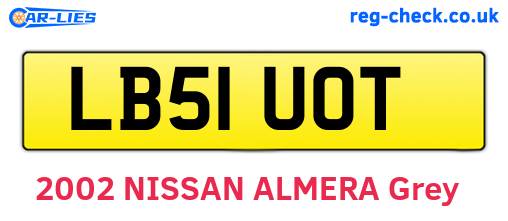 LB51UOT are the vehicle registration plates.