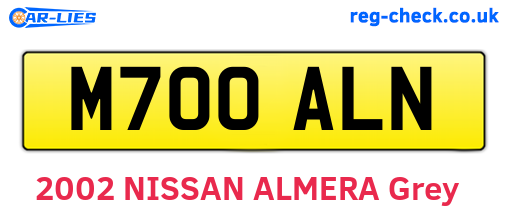 M700ALN are the vehicle registration plates.