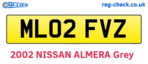 ML02FVZ are the vehicle registration plates.