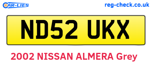 ND52UKX are the vehicle registration plates.
