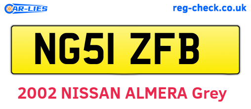 NG51ZFB are the vehicle registration plates.