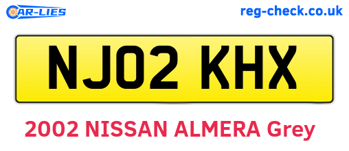 NJ02KHX are the vehicle registration plates.