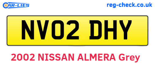 NV02DHY are the vehicle registration plates.