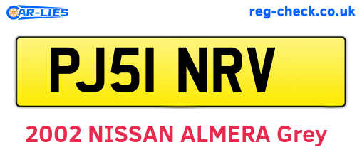 PJ51NRV are the vehicle registration plates.