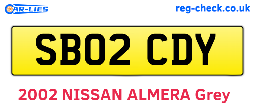 SB02CDY are the vehicle registration plates.