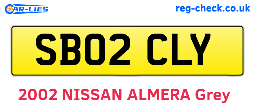 SB02CLY are the vehicle registration plates.
