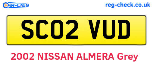 SC02VUD are the vehicle registration plates.