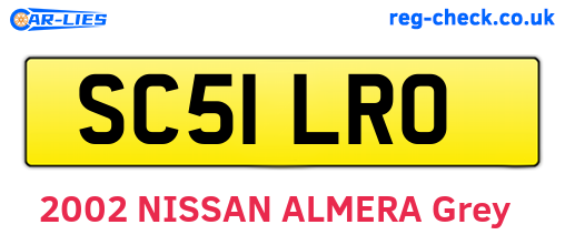 SC51LRO are the vehicle registration plates.