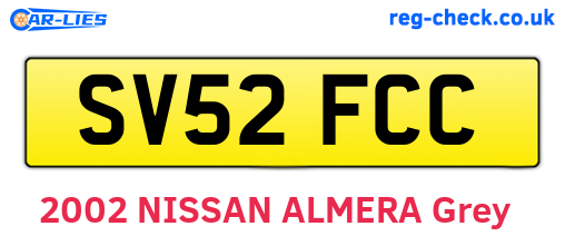 SV52FCC are the vehicle registration plates.
