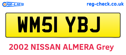 WM51YBJ are the vehicle registration plates.