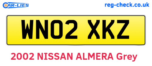 WN02XKZ are the vehicle registration plates.