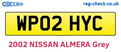 WP02HYC are the vehicle registration plates.