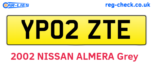 YP02ZTE are the vehicle registration plates.