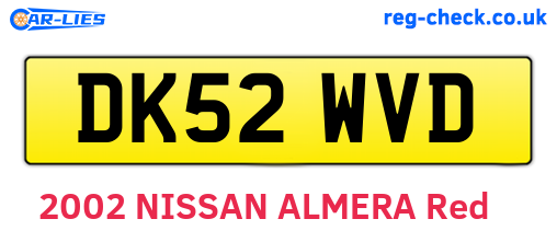 DK52WVD are the vehicle registration plates.