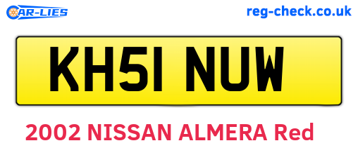 KH51NUW are the vehicle registration plates.