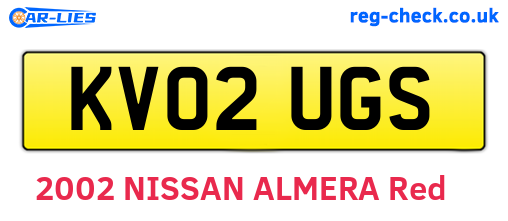 KV02UGS are the vehicle registration plates.