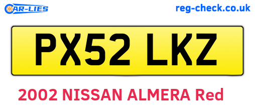PX52LKZ are the vehicle registration plates.